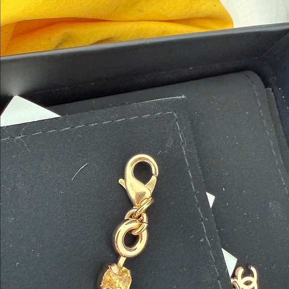 CHANEL Gold Necklace with Pink and Purple Accents NEW - Picture 8 of 9